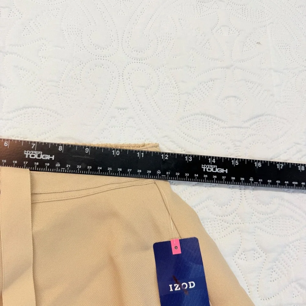 IZOD Girls Khaki School Uniform Skort Size 8 Regular Tan Easy Care NWT